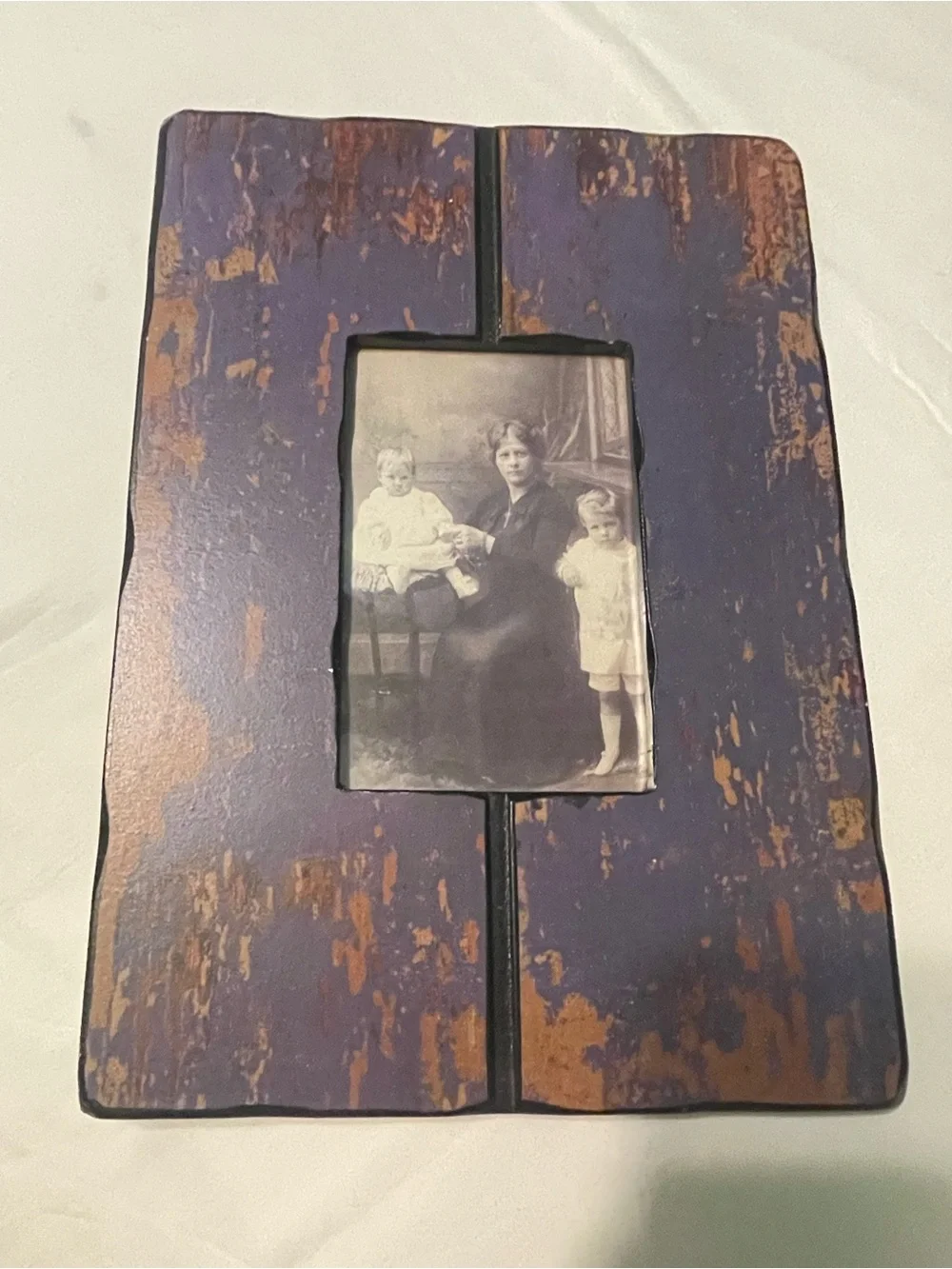 Royal Madrid Indigo Distressed Wood Picture Frame